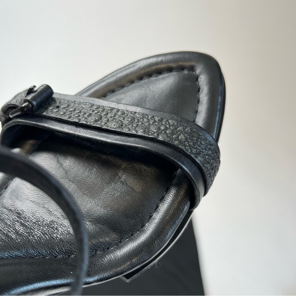Alexander WANG Stella Black Textured Leather Sexy Buckle Sandals Stilettos Heels - Picture 9 of 16